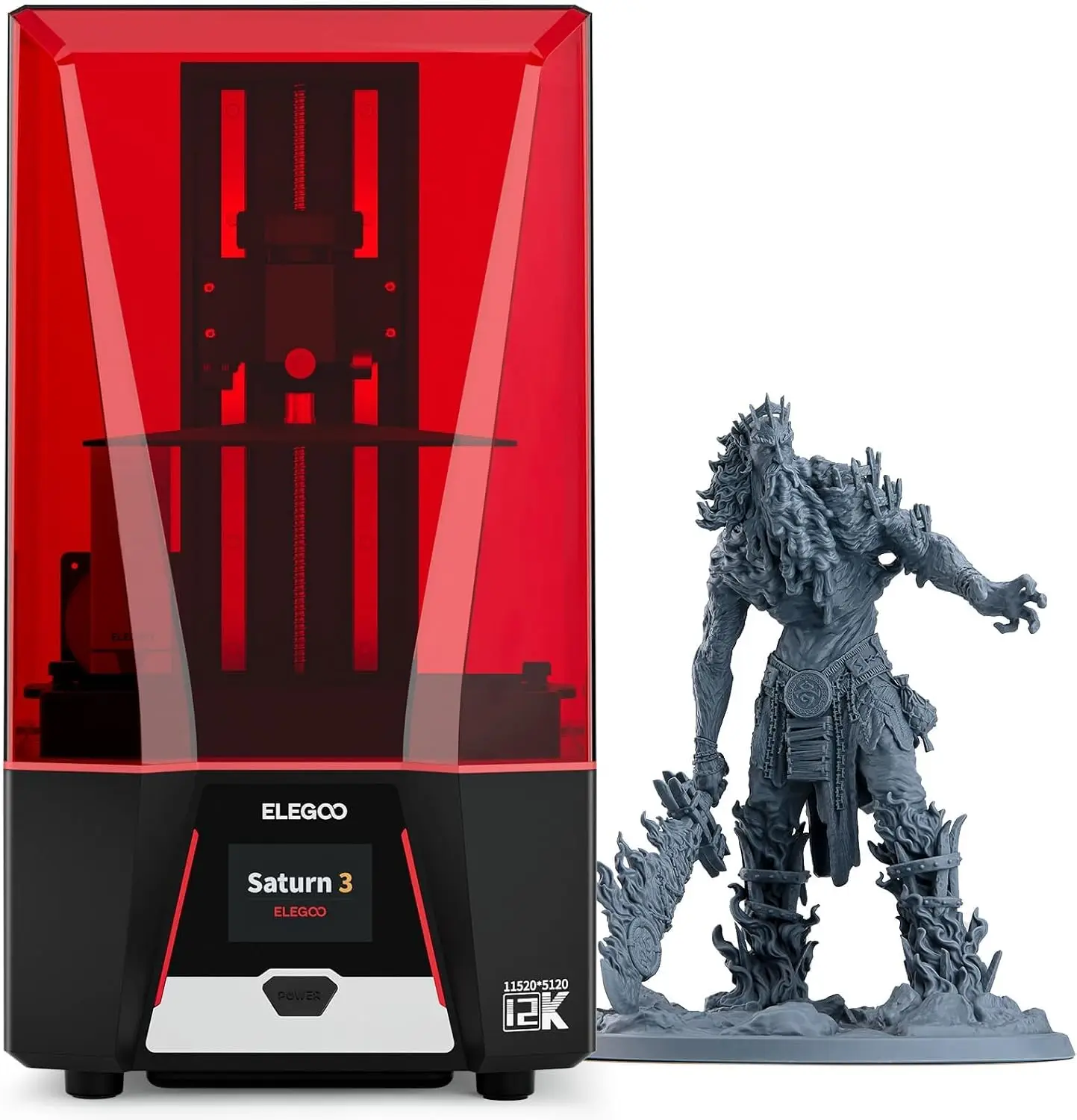 12K Monochrome Lcd Resin 3D Printer - طابعة ثلاثية الأبعاد Saturn 3 MSLA