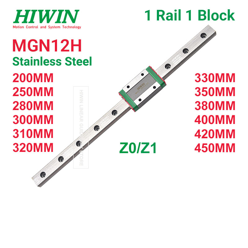HIWIN MGN12H Z1 Z0 HIWIN MGN12 - مراجعة Linear Rail Mgn12H Set وسعره