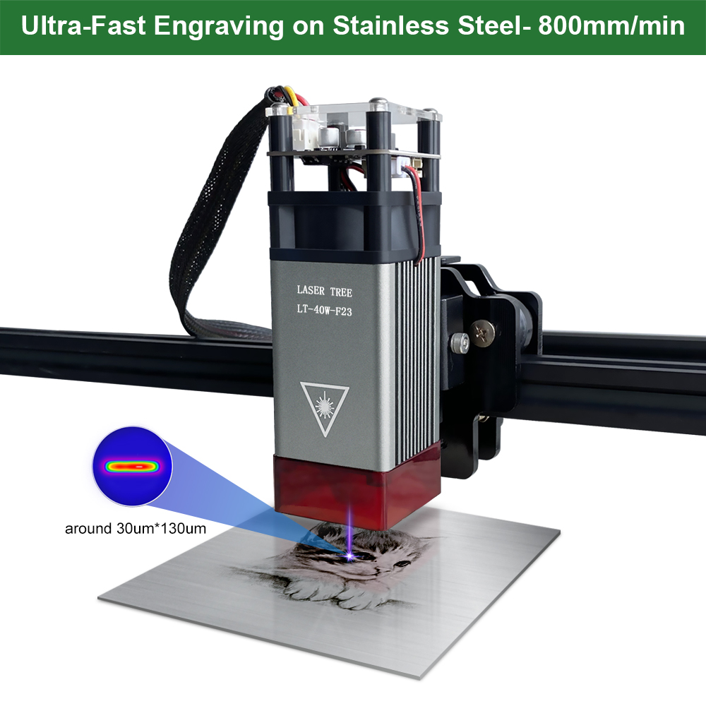 وحدة ليزر LASER TREE بقوة 5 وا - مراجعة 20W Laser Engraver Module Upgrade وسعره