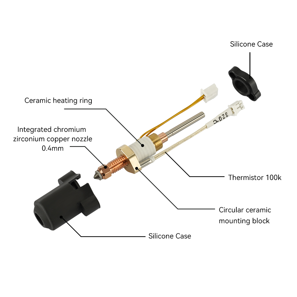 ل Creality K1C/K1 ماكس Hotend  - مراجعة High Flow Ceramic Hotend وسعره