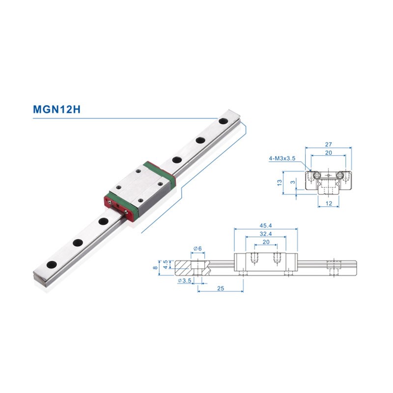 12 مللي متر دليل خطي MGN12 الس - مراجعة Linear Rail Mgn12H Set وسعره