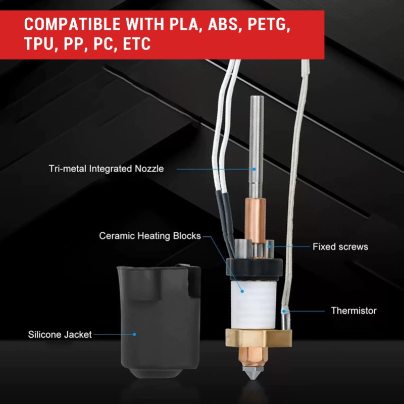 طقم سيراميك للطباعة الساخنة عا - مراجعة High Flow Ceramic Hotend وسعره