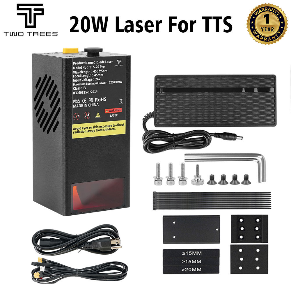 TWOTREES 20 واط وحدة ليزر ل TT - مراجعة 20W Laser Engraver Module Upgrade وسعره